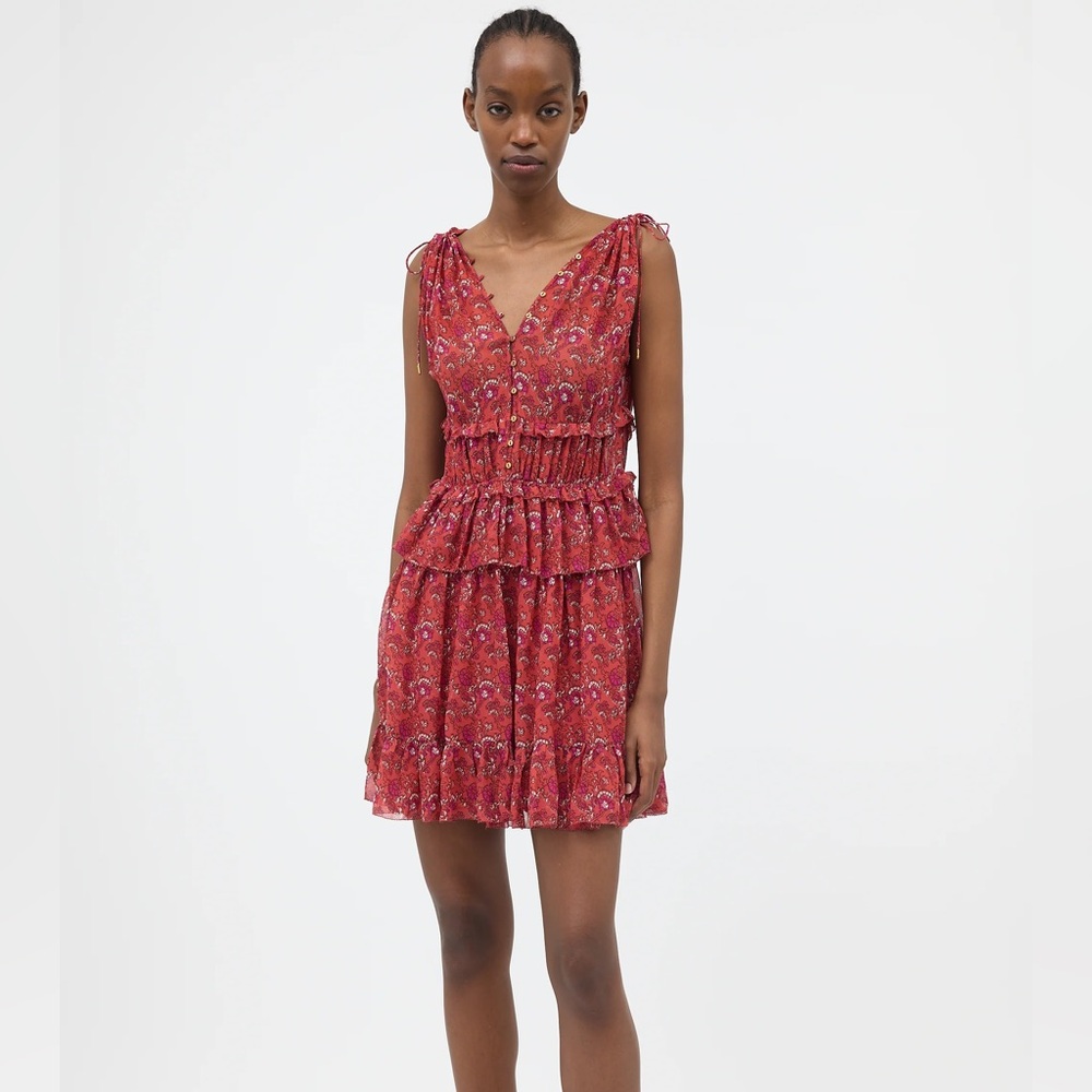 ULLA JOHNSON Silk Noelle Mini Dress Size 4